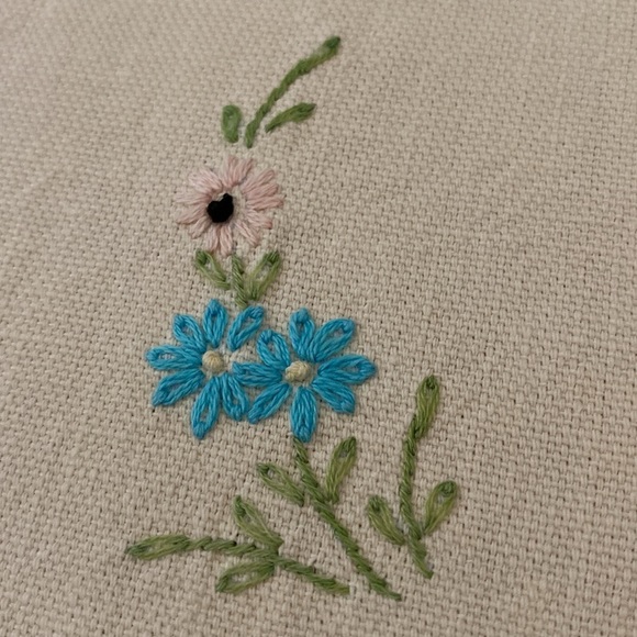 VTG Hand Embroidered Linen Table Runner - Picture 4 of 9